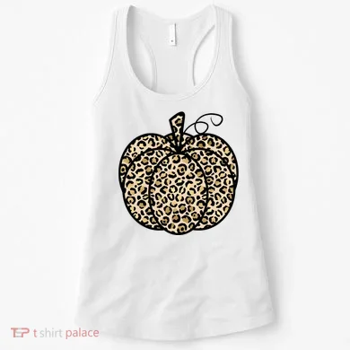 Leopard Pumpkin Festive Women's Tank Top