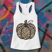 Leopard Pumpkin Festive Women's Tank Top thumb 3