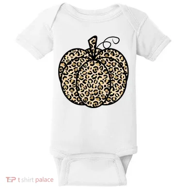 Leopard Pumpkin Festive Baby Bodysuit