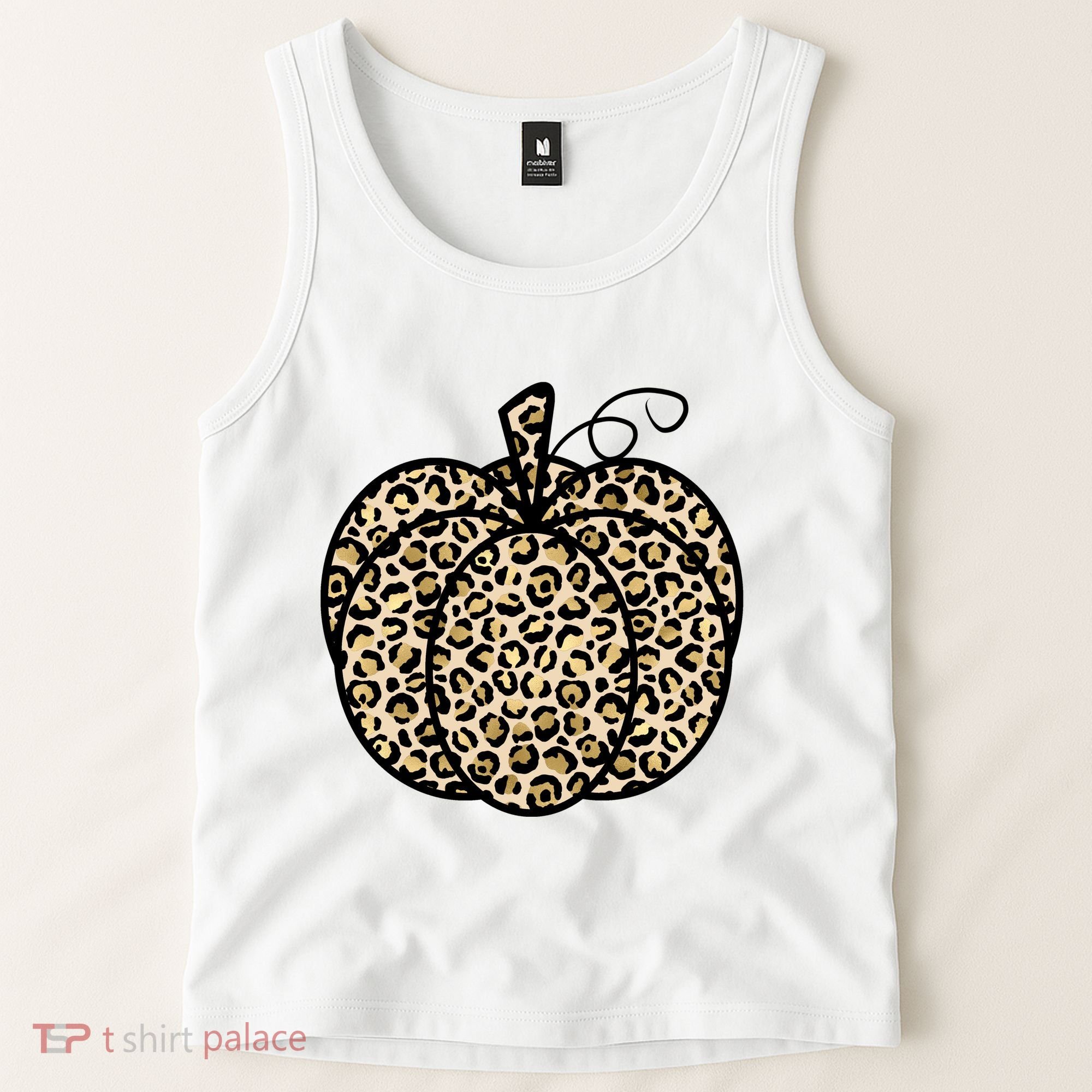 Leopard Pumpkin Festive Tank Top