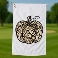 Leopard Pumpkin Festive Golf Towel thumb 1