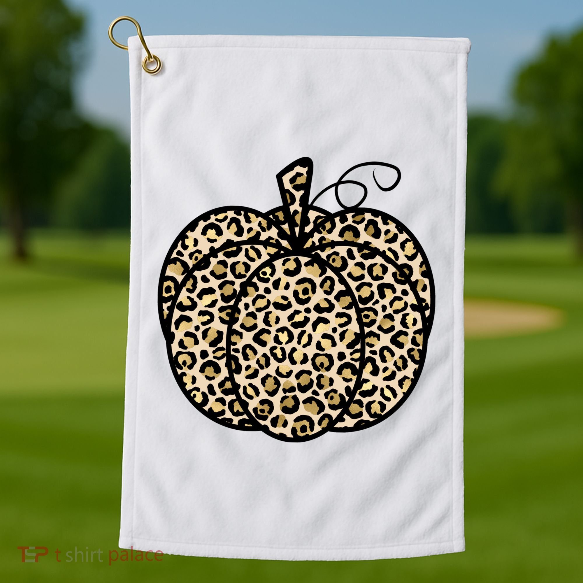 Leopard Pumpkin Festive Golf Towel