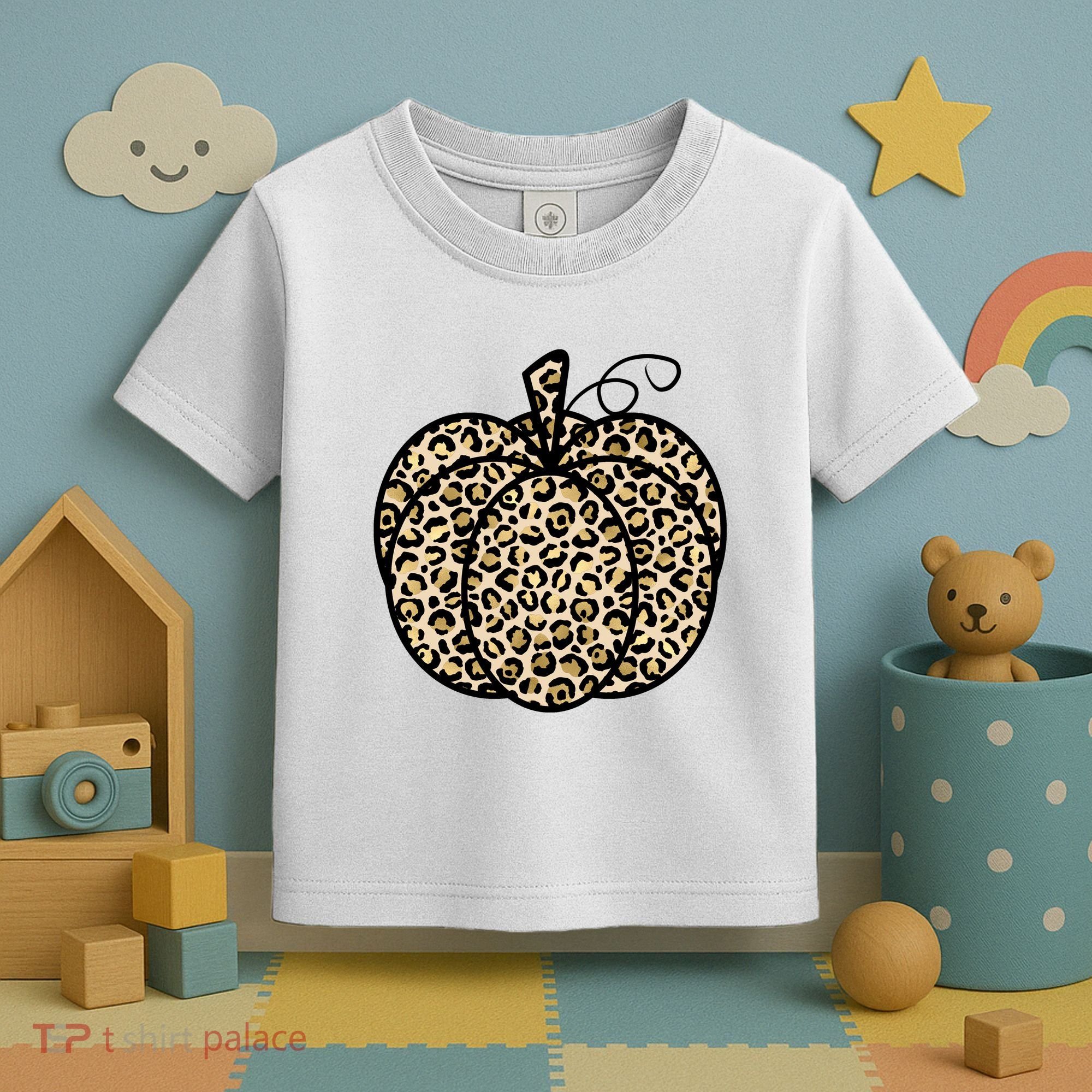 Leopard Pumpkin Festive Toddler T-Shirt