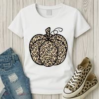 Leopard Pumpkin Festive Women's T-Shirt thumb 3