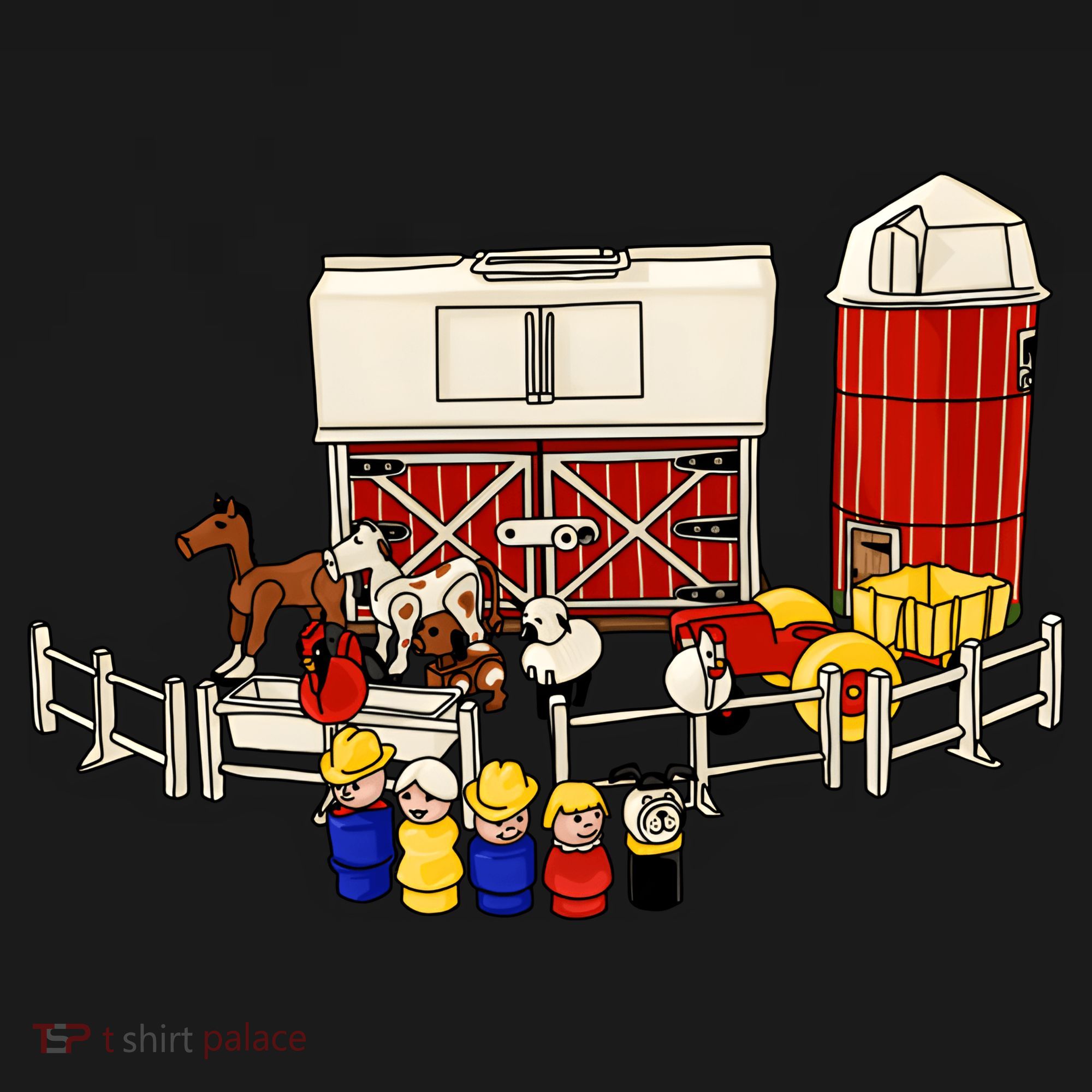 Little People Family With Farm Coaster
