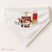 Little People Family With Farm USA-Made Doggie Bandana thumb 0