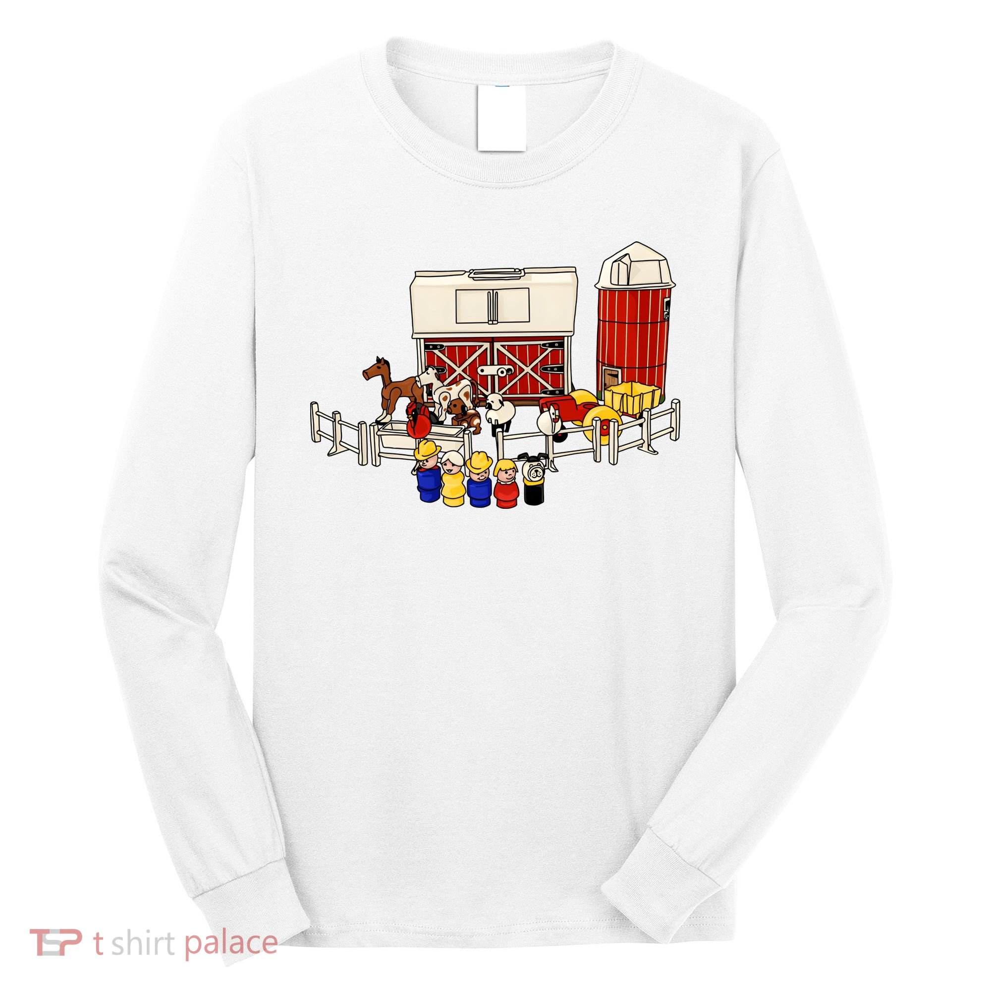 Little People Family With Farm Long Sleeve Shirt