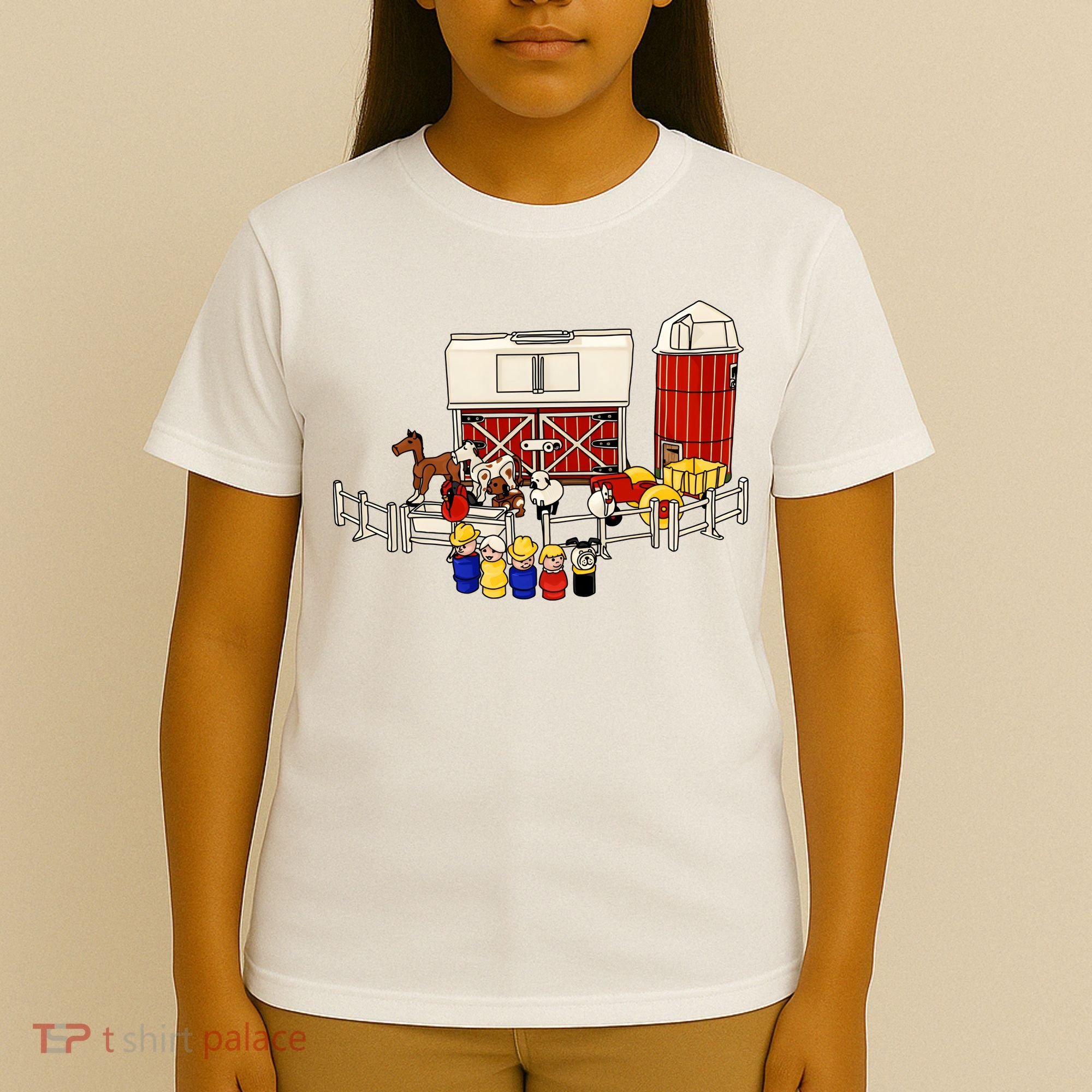 Little People Family With Farm T-Shirt
