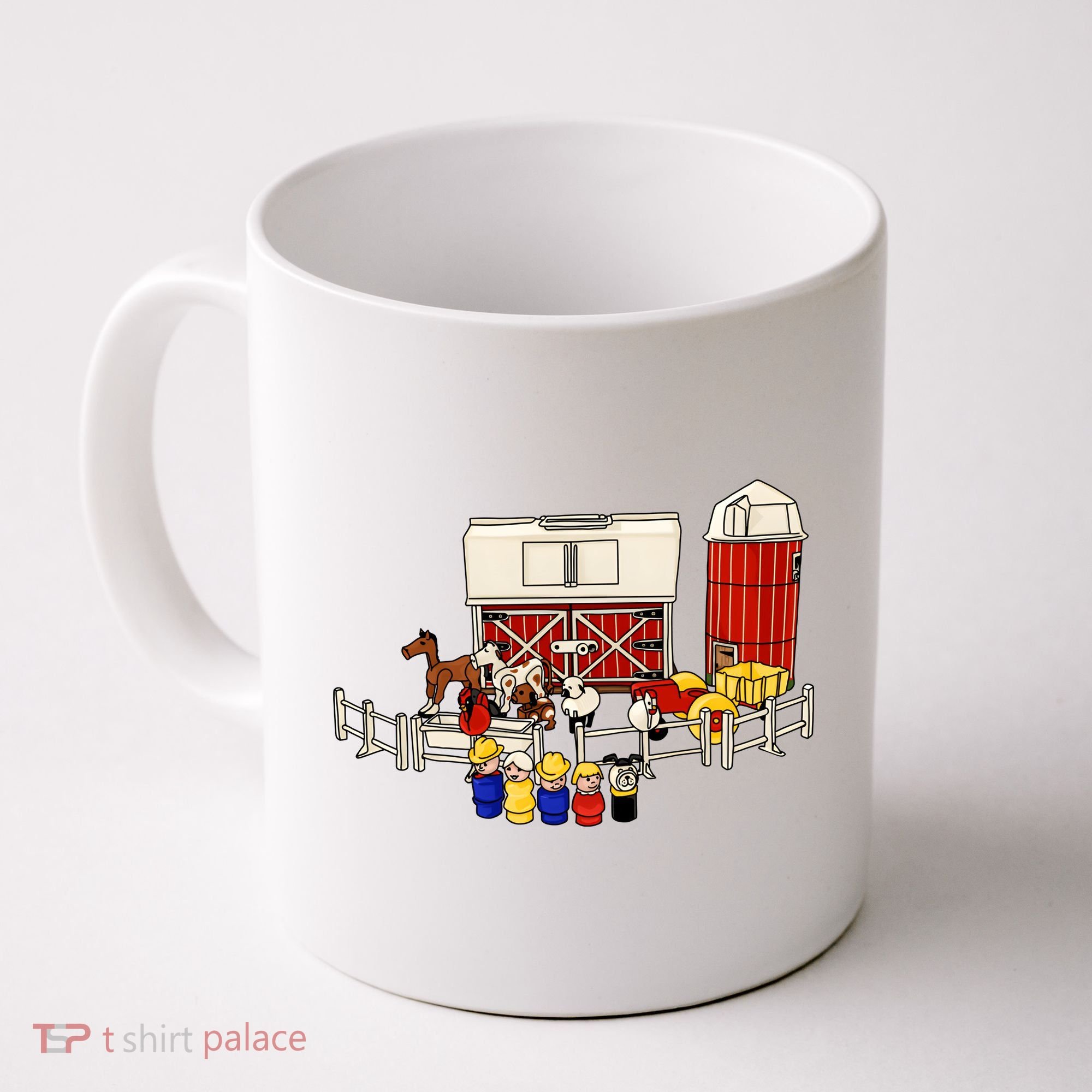 Little People Family With Farm Coffee Mug