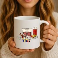 Little People Family With Farm Coffee Mug thumb 3