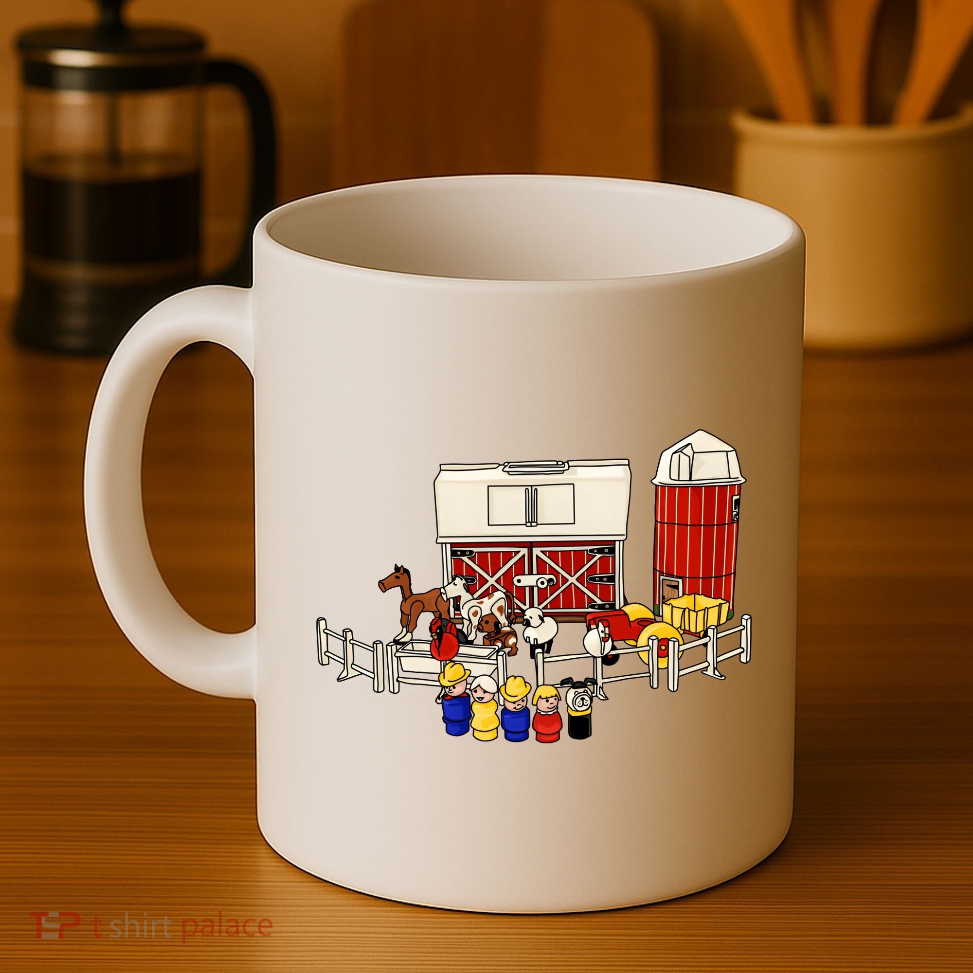 Little People Family With Farm Coffee Mug
