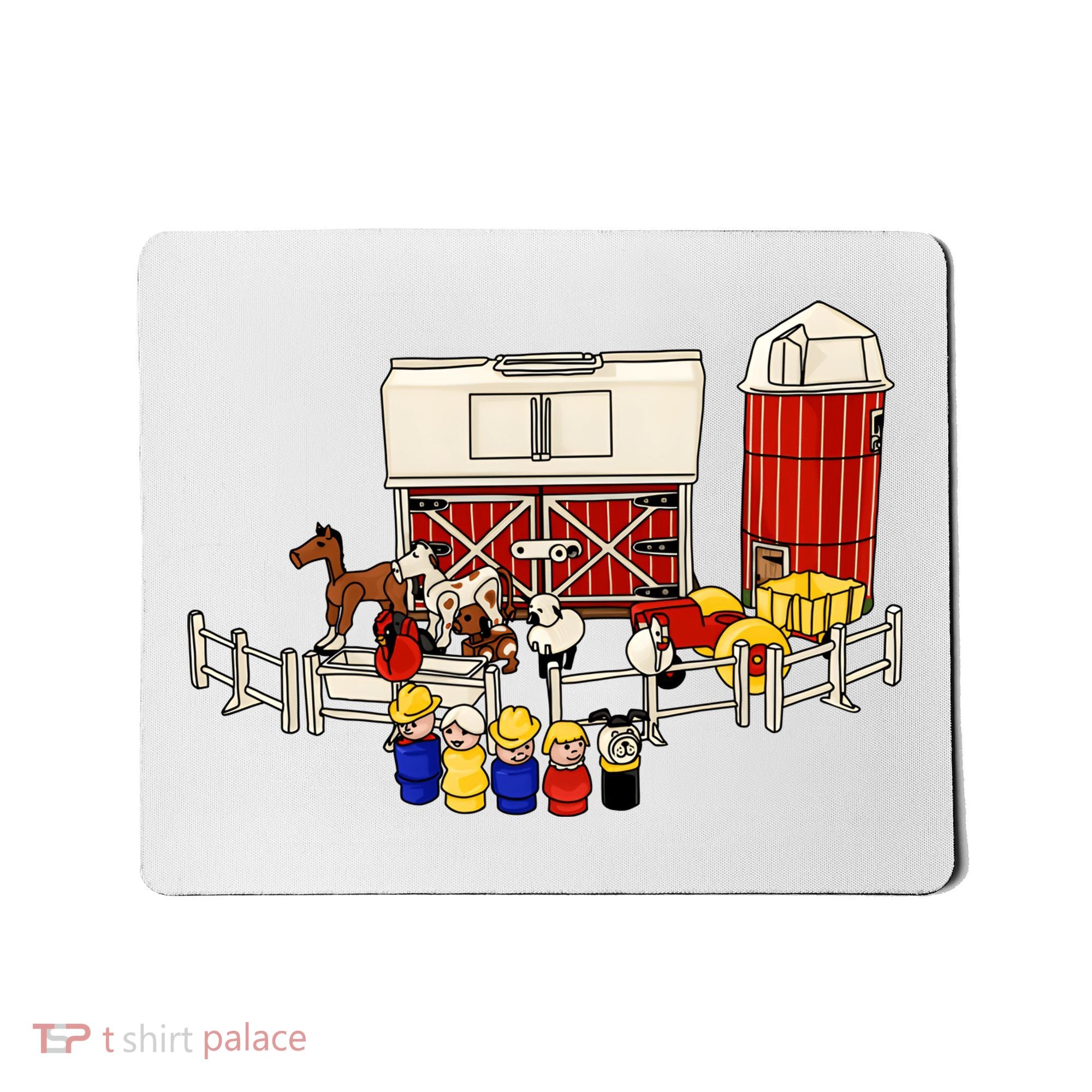 Little People Family With Farm Mousepad
