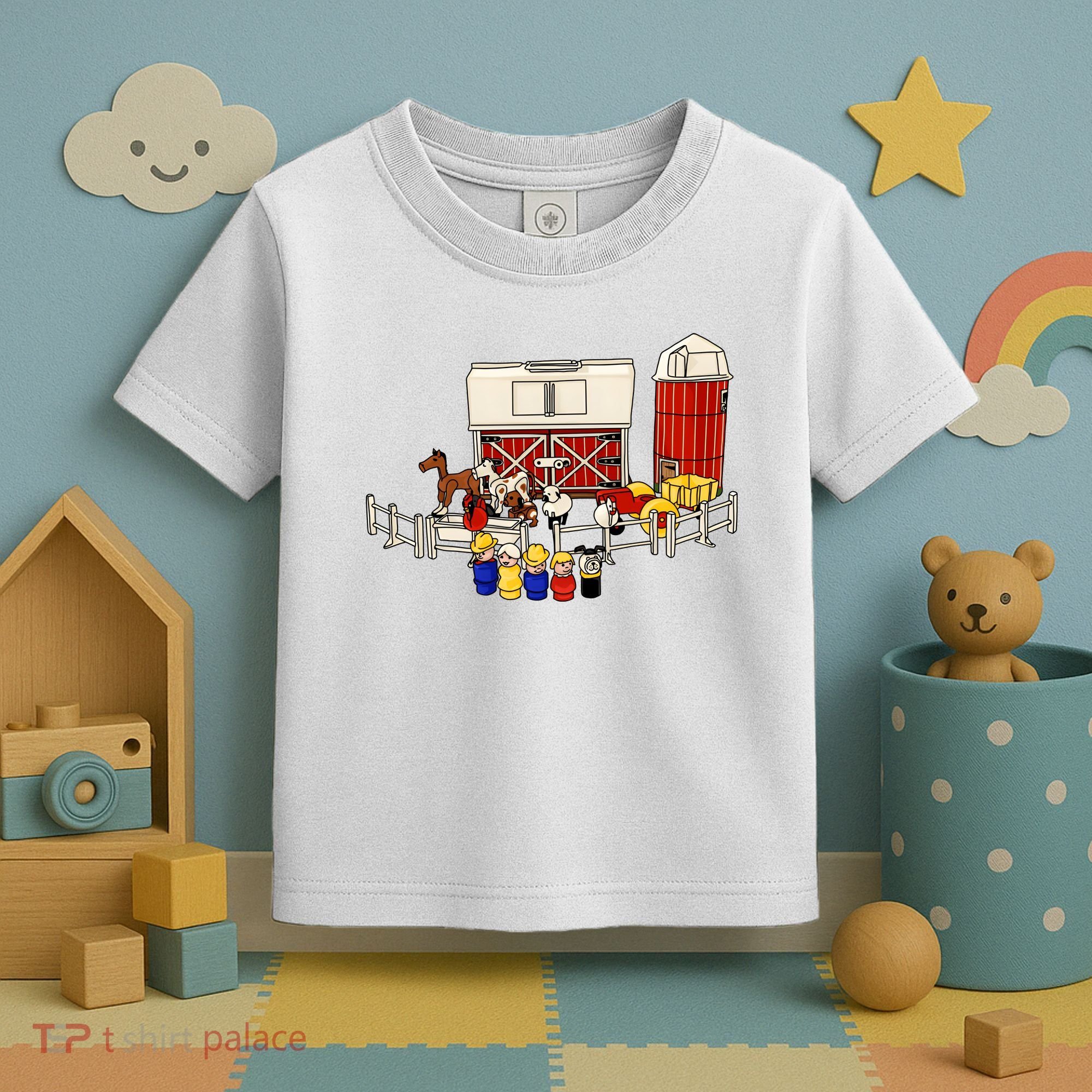 Little People Family With Farm Toddler T-Shirt