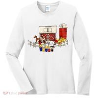 Little People Family With Farm Women's Long Sleeve Shirt thumb 0