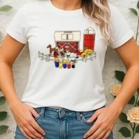 Little People Family With Farm Women's T-Shirt thumb 2