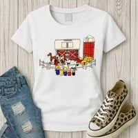 Little People Family With Farm Women's T-Shirt thumb 3