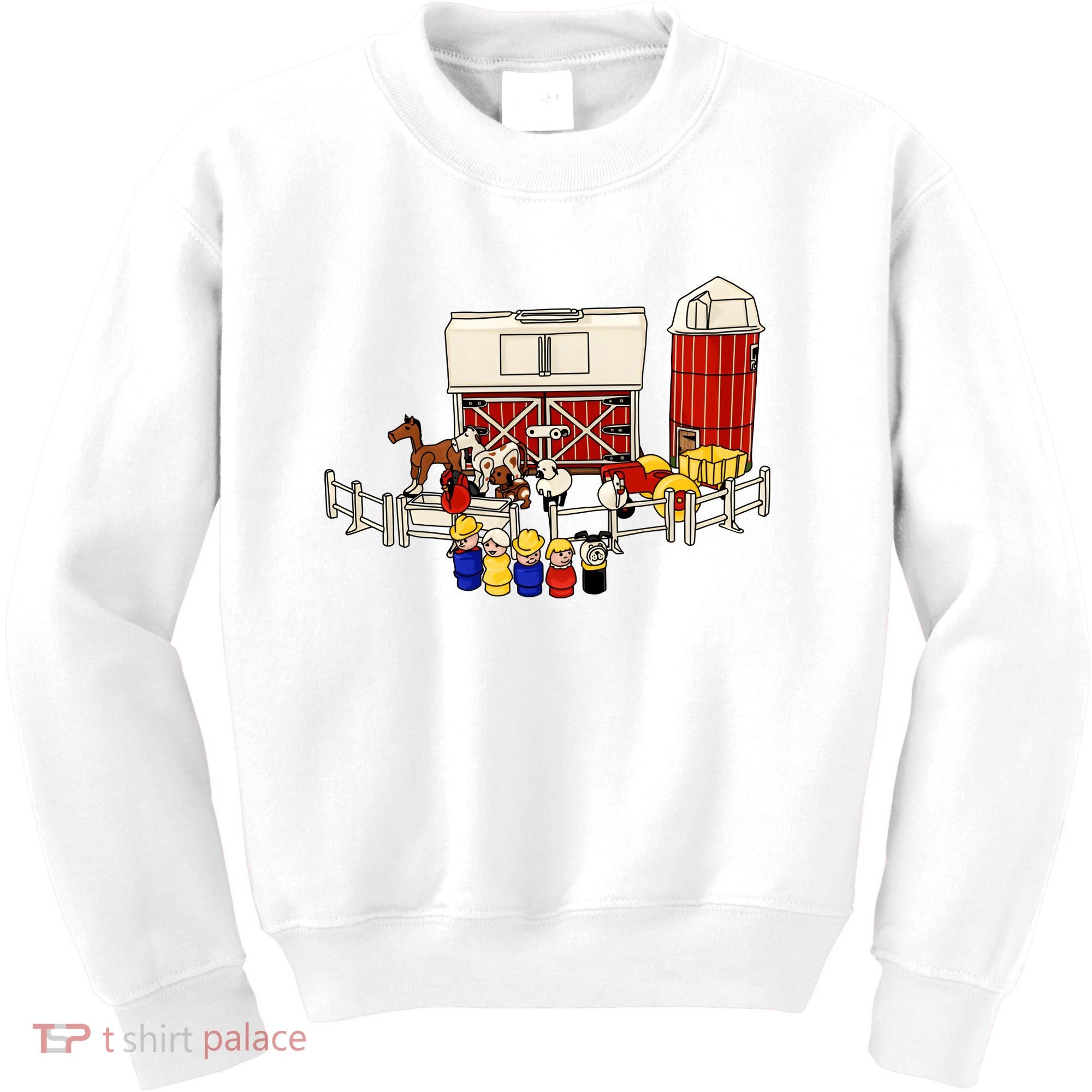 Little People Family With Farm Kids Sweatshirt