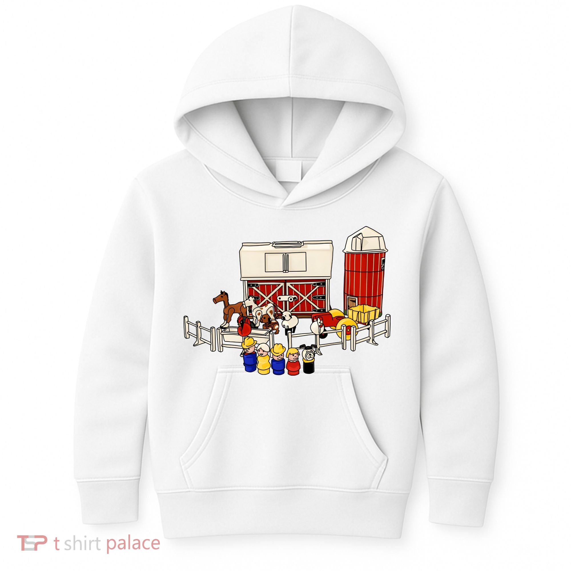 Little People Family With Farm Kids Hoodie