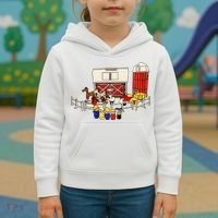 Little People Family With Farm Kids Hoodie thumb 3