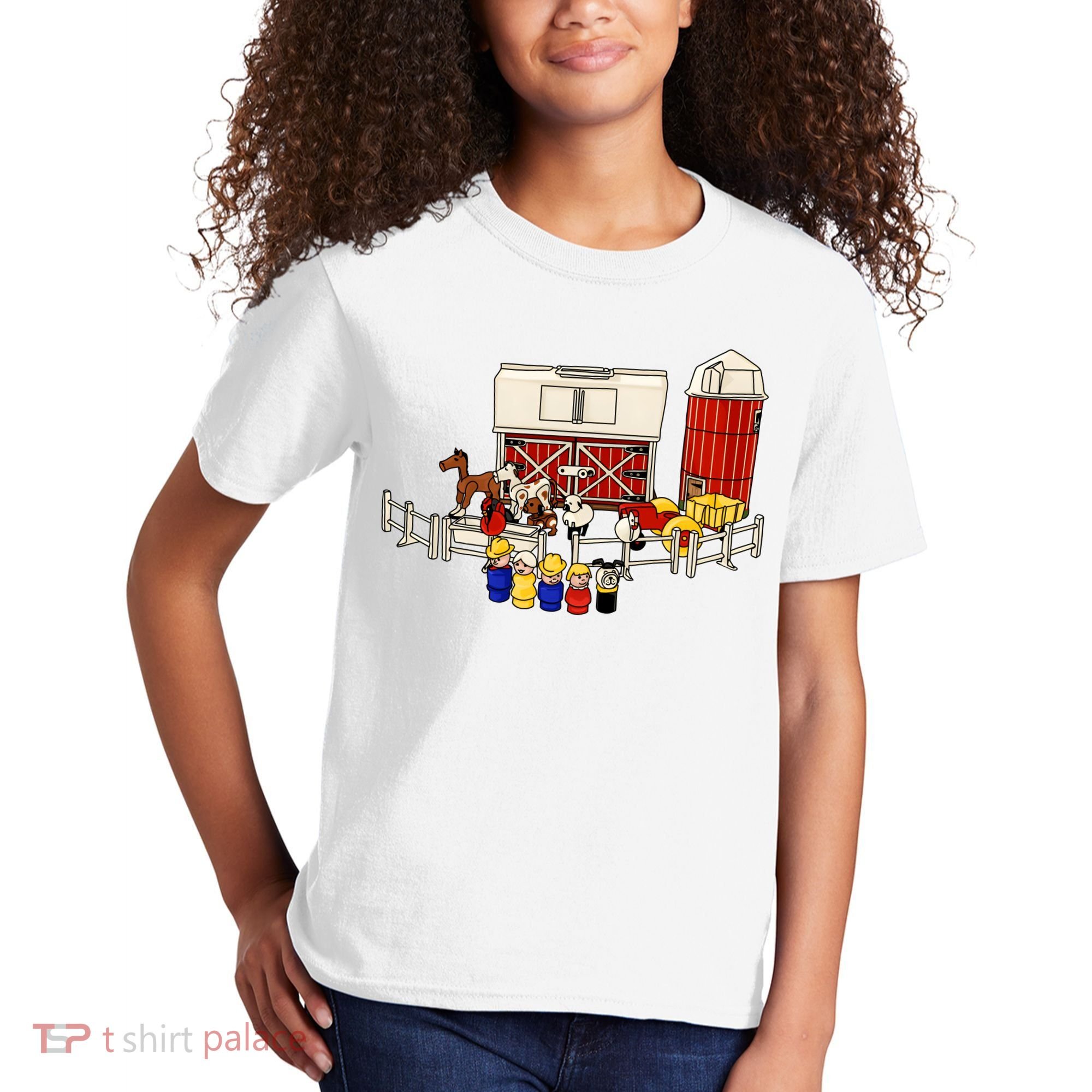 Little People Family With Farm Kids T-Shirt
