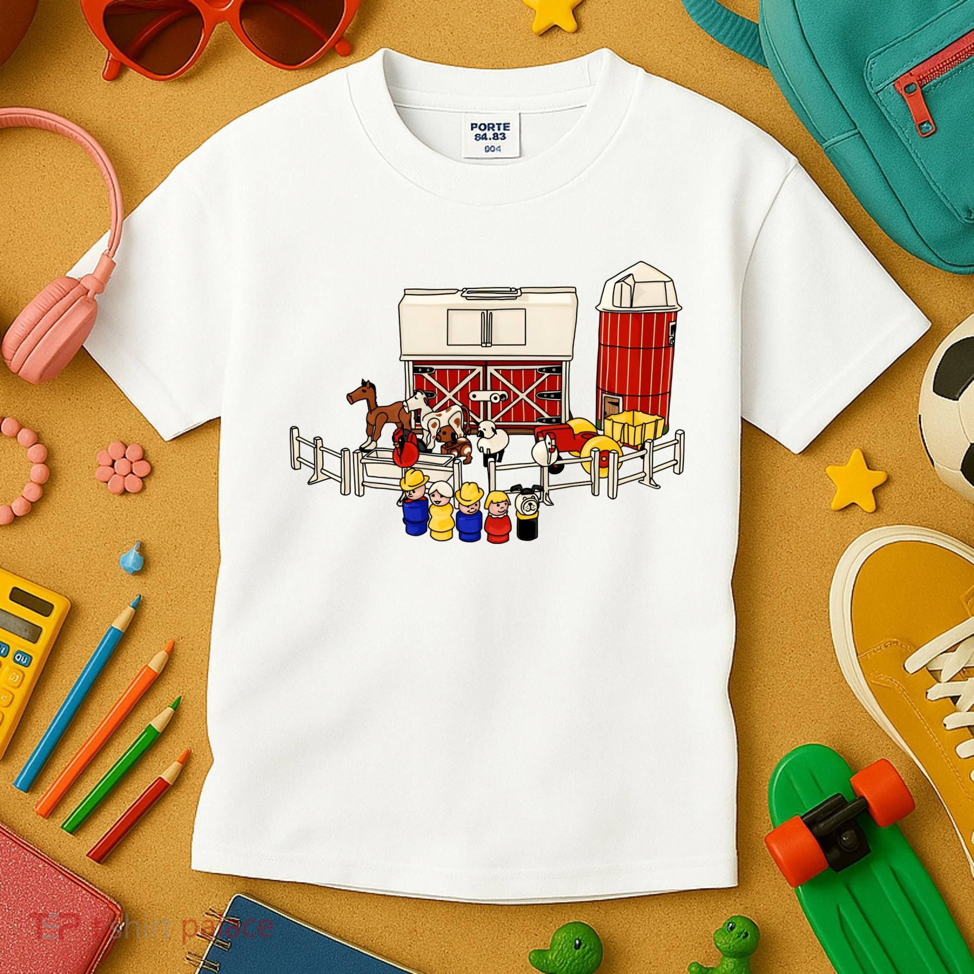 Little People Family With Farm Kids T-Shirt