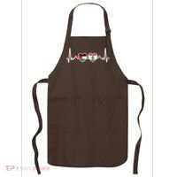 Lebanon Palestine Flag Lebanese Palestinian Unity Heartbeat Apron thumb 0