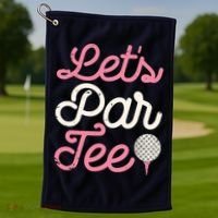 Lets Par Funny Golf Golfer Girl Women Party Team Gift Golf Towel thumb 1