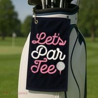 Lets Par Funny Golf Golfer Girl Women Party Team Gift Golf Towel thumb 2