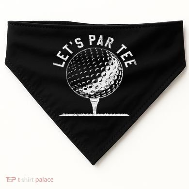 Lets Par Funny Golf Player Gift USA-Made Doggie Bandana