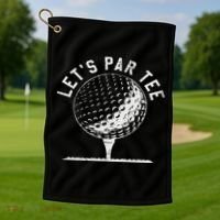 Lets Par Funny Golf Player Gift Golf Towel thumb 1