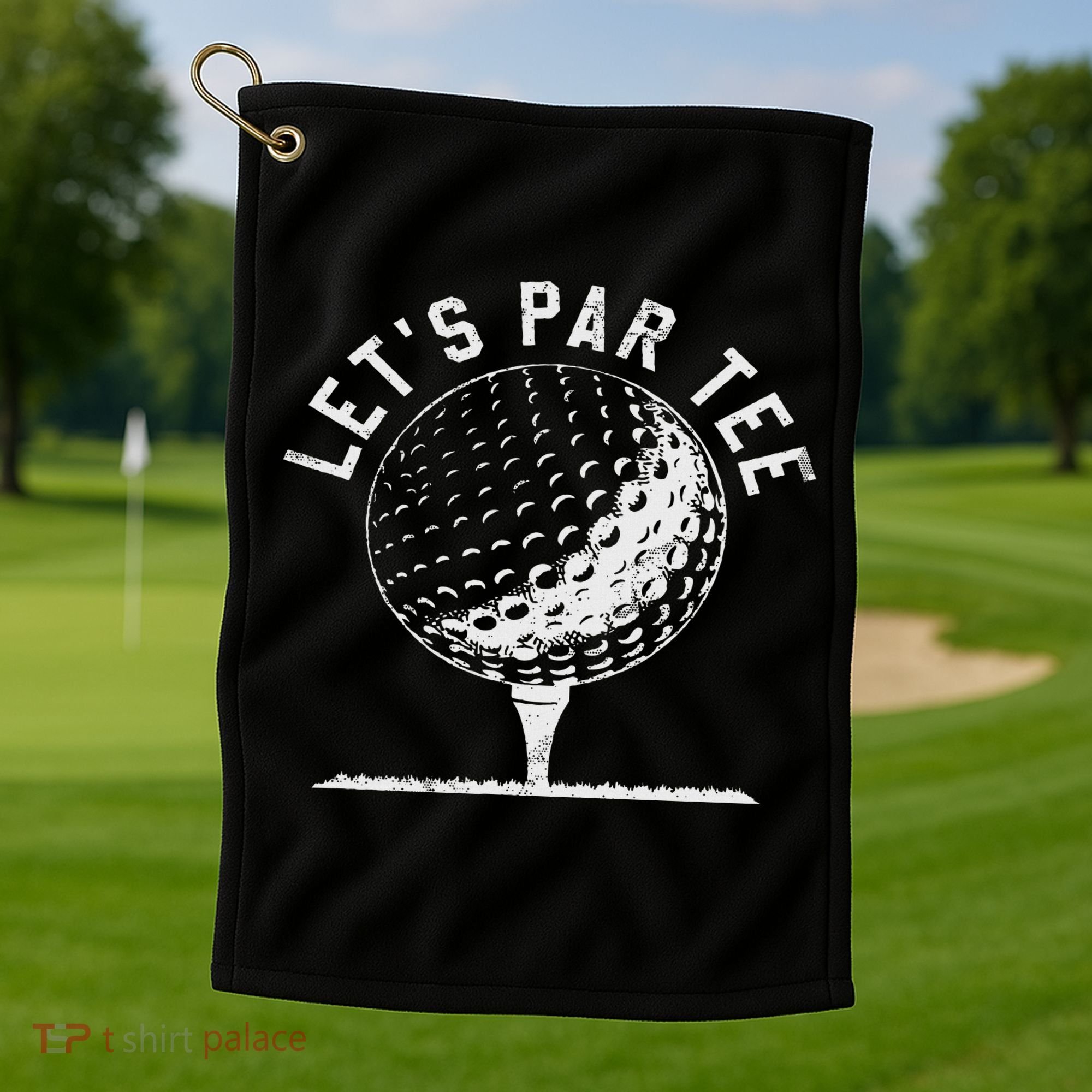 Lets Par Funny Golf Player Gift Golf Towel