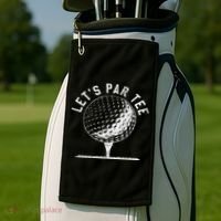 Lets Par Funny Golf Player Gift Golf Towel thumb 2