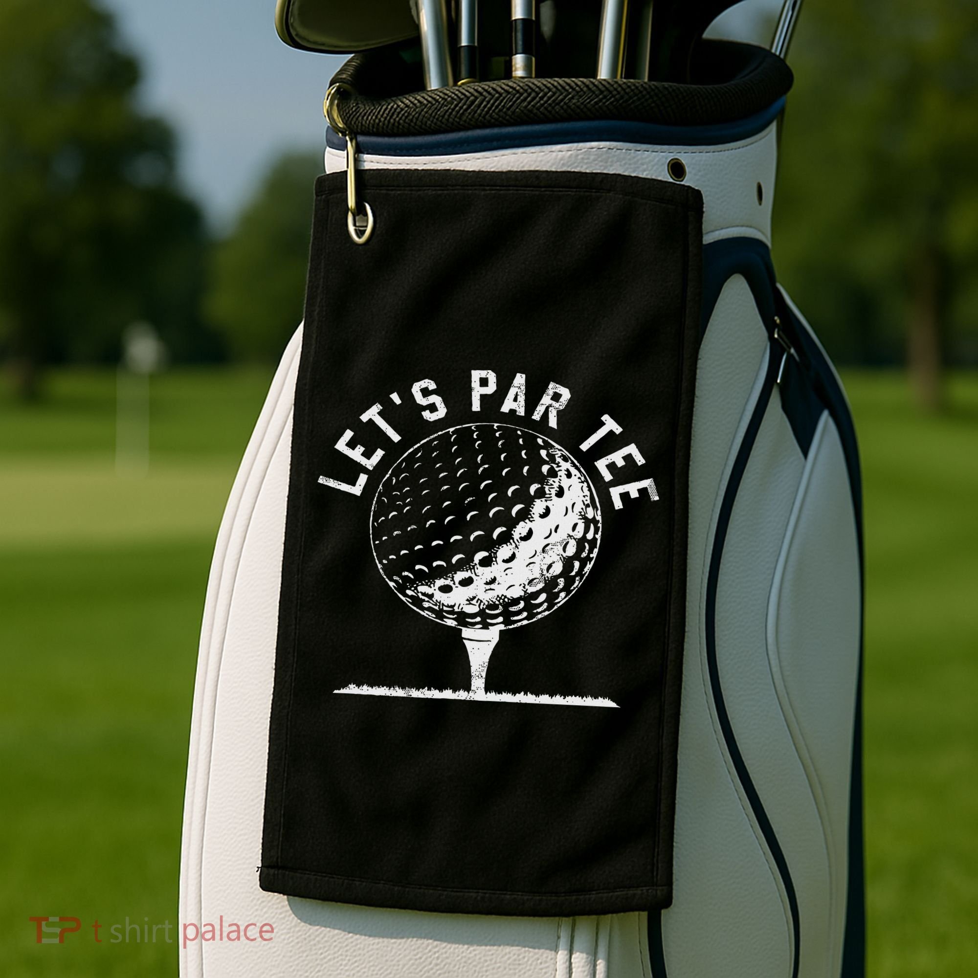 Lets Par Funny Golf Player Gift Golf Towel