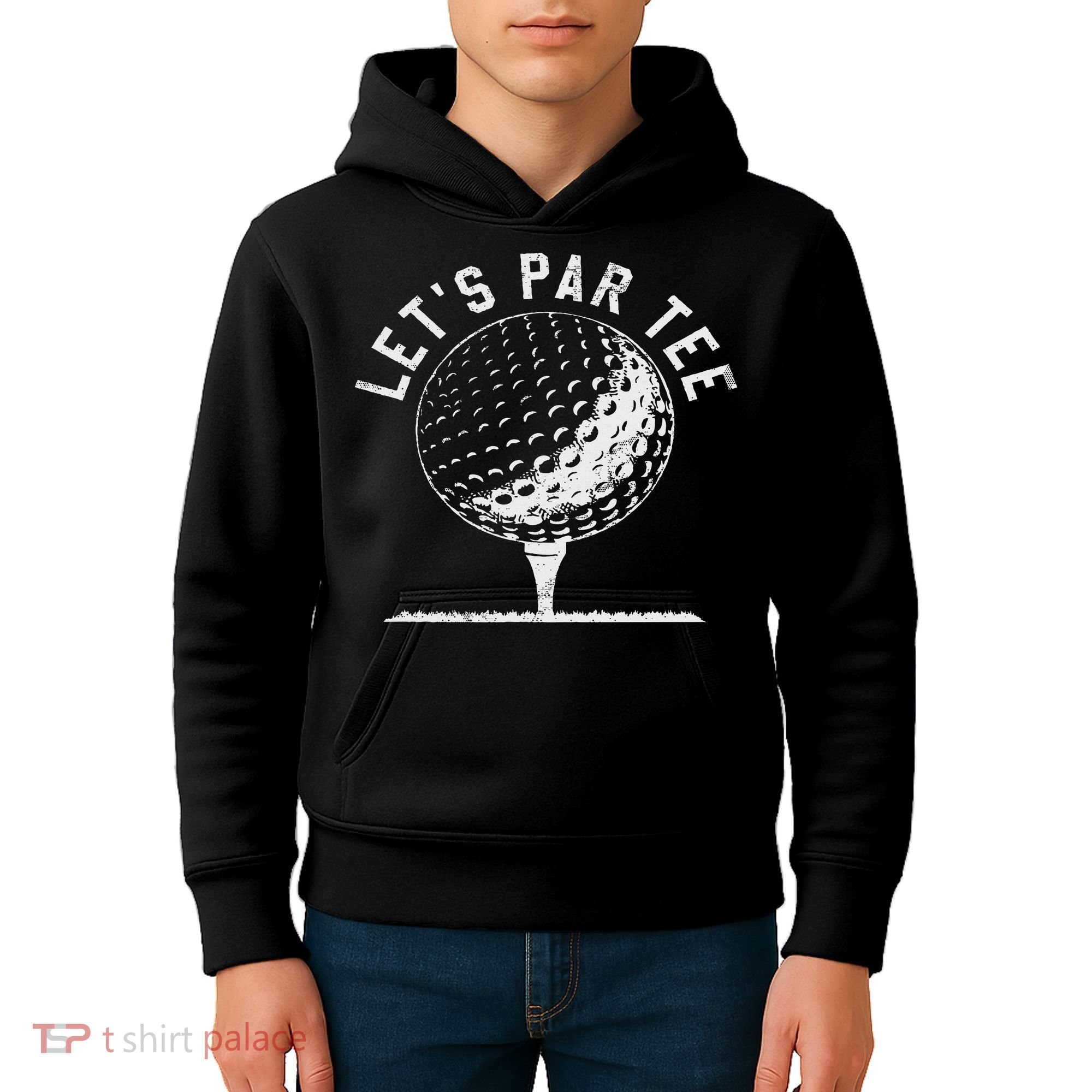 Lets Par Funny Golf Player Gift Kids Hoodie