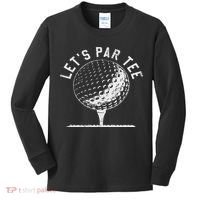 Lets Par Funny Golf Player Gift Kids Long Sleeve Shirt thumb 0