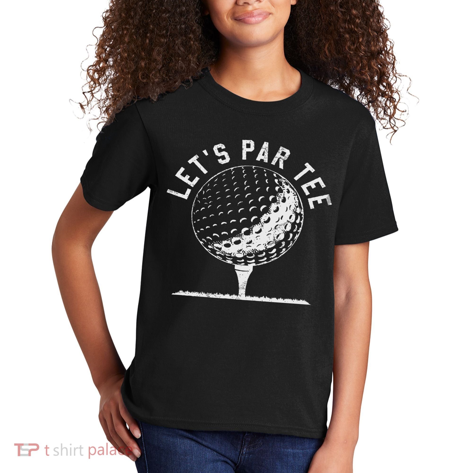 Lets Par Funny Golf Player Gift Kids T-Shirt