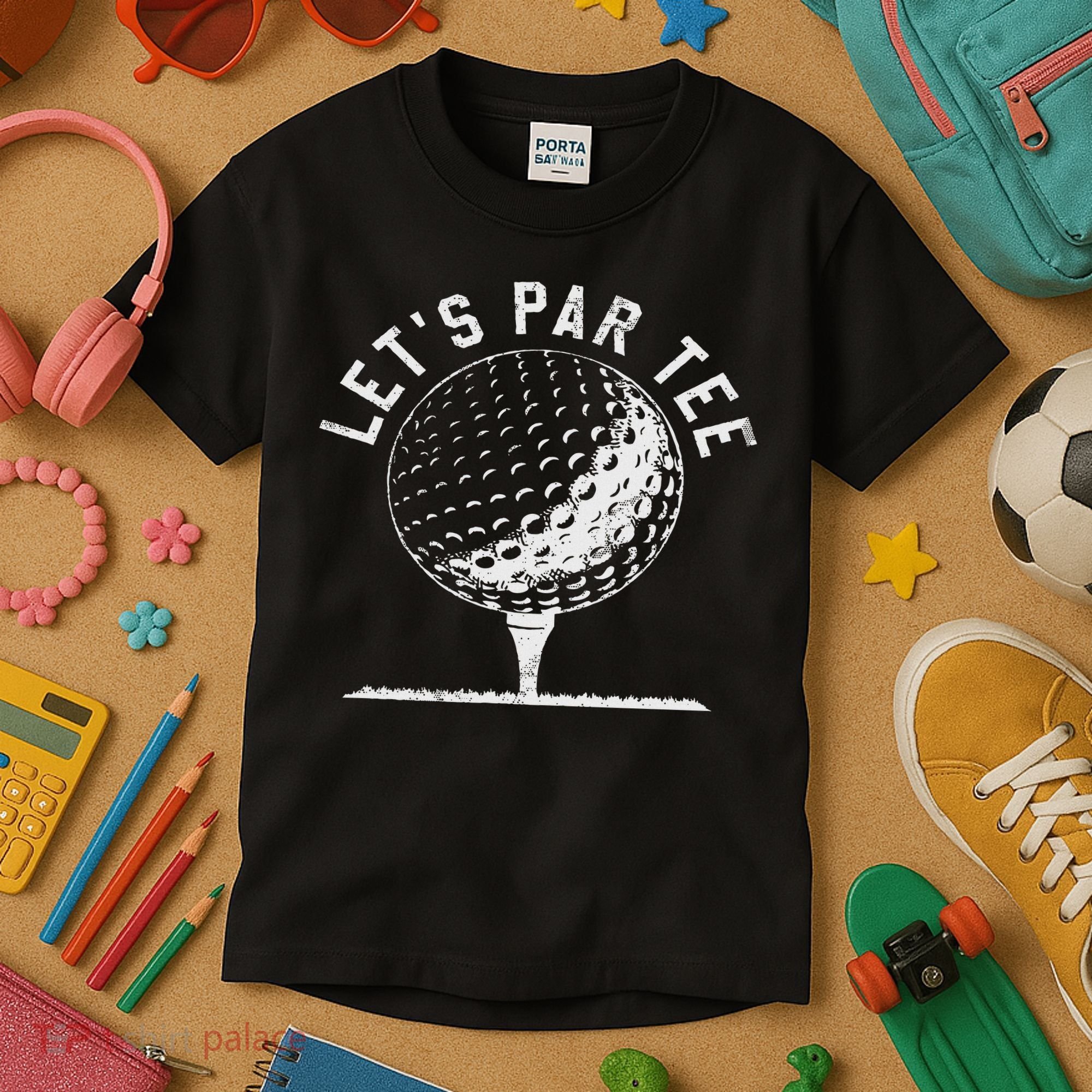 Lets Par Funny Golf Player Gift Kids T-Shirt