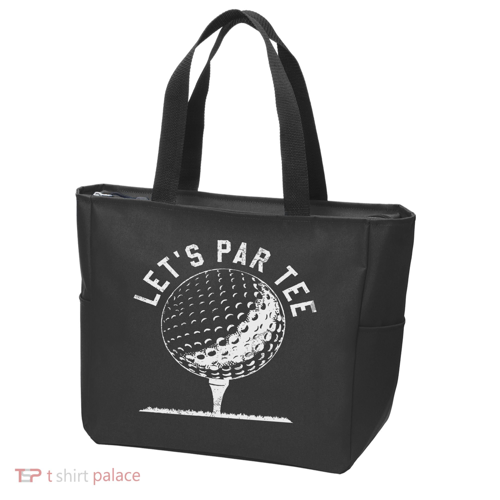 Lets Par Funny Golf Player Gift Tote Bag