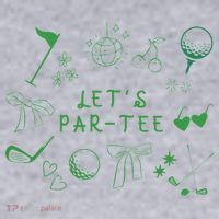 Let's Par Funny Golf Coquette Bow Women Women's Sweatshirt thumb 2
