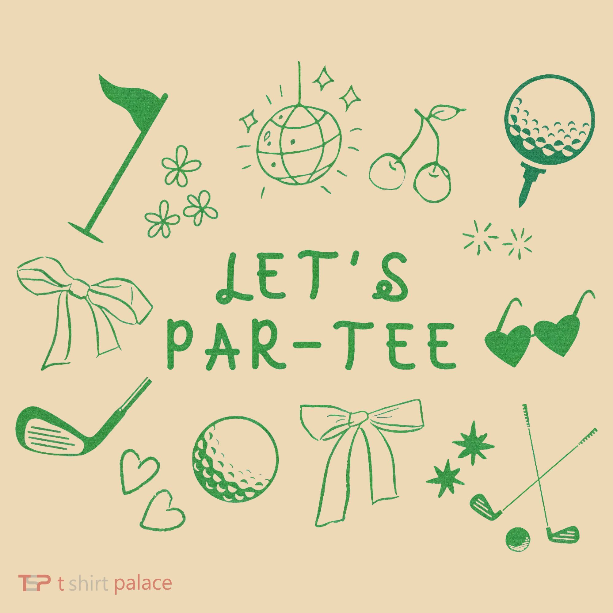 Let's Par Funny Golf Coquette Bow Women Tote Bag
