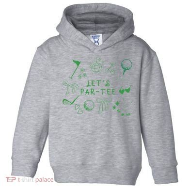 Let's Par Funny Golf Coquette Bow Women Toddler Hoodie
