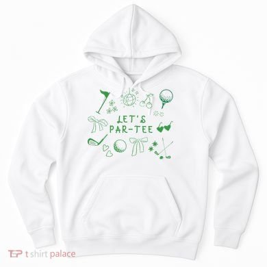 Let's Par Funny Golf Coquette Bow Women Hoodie