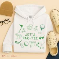 Let's Par Funny Golf Coquette Bow Women Hoodie thumb 4