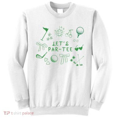 Let's Par Funny Golf Coquette Bow Women Sweatshirt