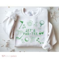 Let's Par Funny Golf Coquette Bow Women Sweatshirt thumb 2