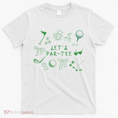 Let's Par Funny Golf Coquette Bow Women T-Shirt