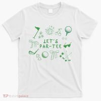 Let's Par Funny Golf Coquette Bow Women T-Shirt thumb 0