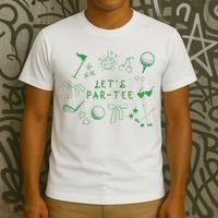 Let's Par Funny Golf Coquette Bow Women T-Shirt thumb 3