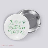 Let's Par Funny Golf Coquette Bow Women Button thumb 0