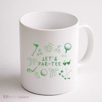 Let's Par Funny Golf Coquette Bow Women Coffee Mug thumb 1